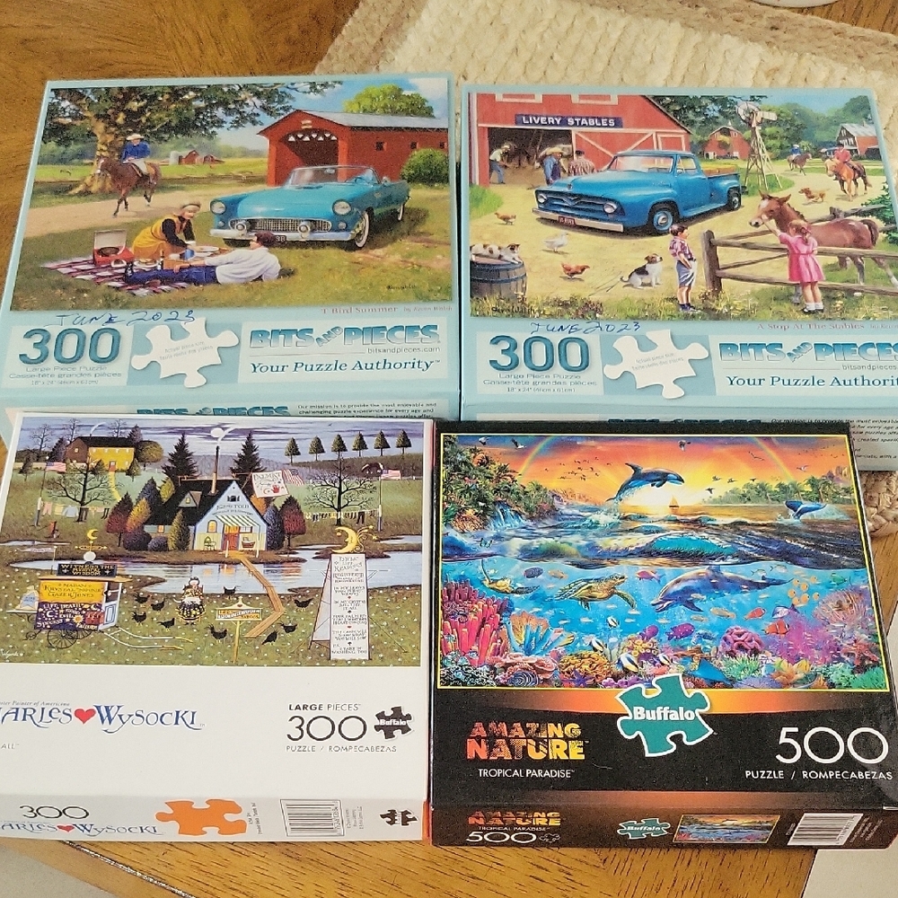 Buffalo David Bitton Blue and Green Puzzle Collection